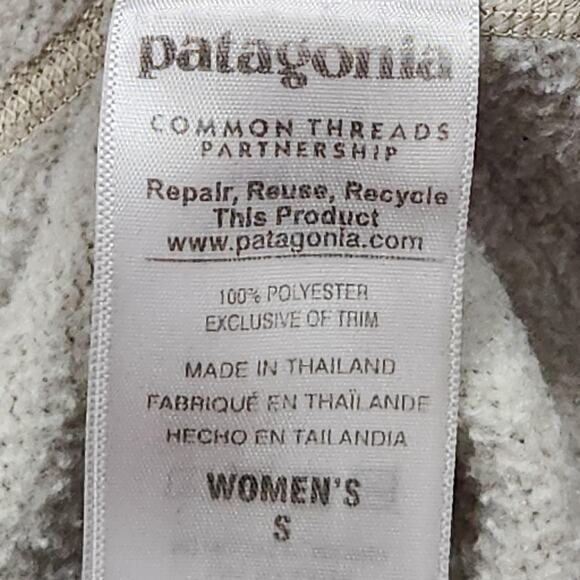 Patagonia Better Sweater Womens Small Cream Green Full Zip Fleece Jacket 25542 - Picture 13 of 15